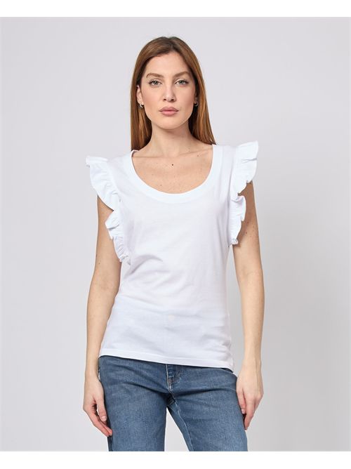 T-shirt donna Silvian Heach in maglia fine SILVIAN HEACH | GPP25205CNWHITE